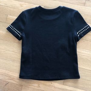 Zara crop top high neck shirt